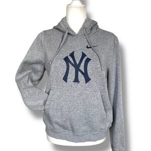 Nike MBL  NY Yankees Pullover Hoodie Women’s Size S Heather Grey Long Sleeve